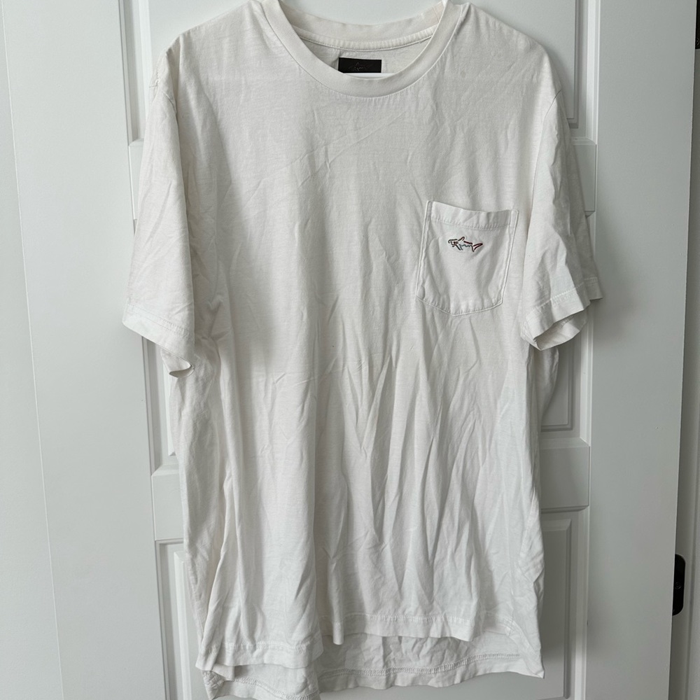 Greg Norman Men's L Shirt Short Sleeve Crew Neck Pocket Tee T-Shirt White L